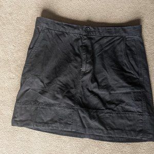 Everlane Canvas Stamp Skirt in Black Size 12